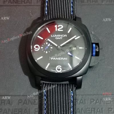 Clone Panerai Luminor GMT 'Bucherer Blue' PAM 1176 Watch Blacksteel